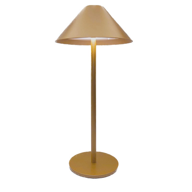 Bezprzewodowa lampa stołowa, ładowalna ściemnialna lampka nocna LED 2000mAh do salonu/sypialni, 15*31cm, złota