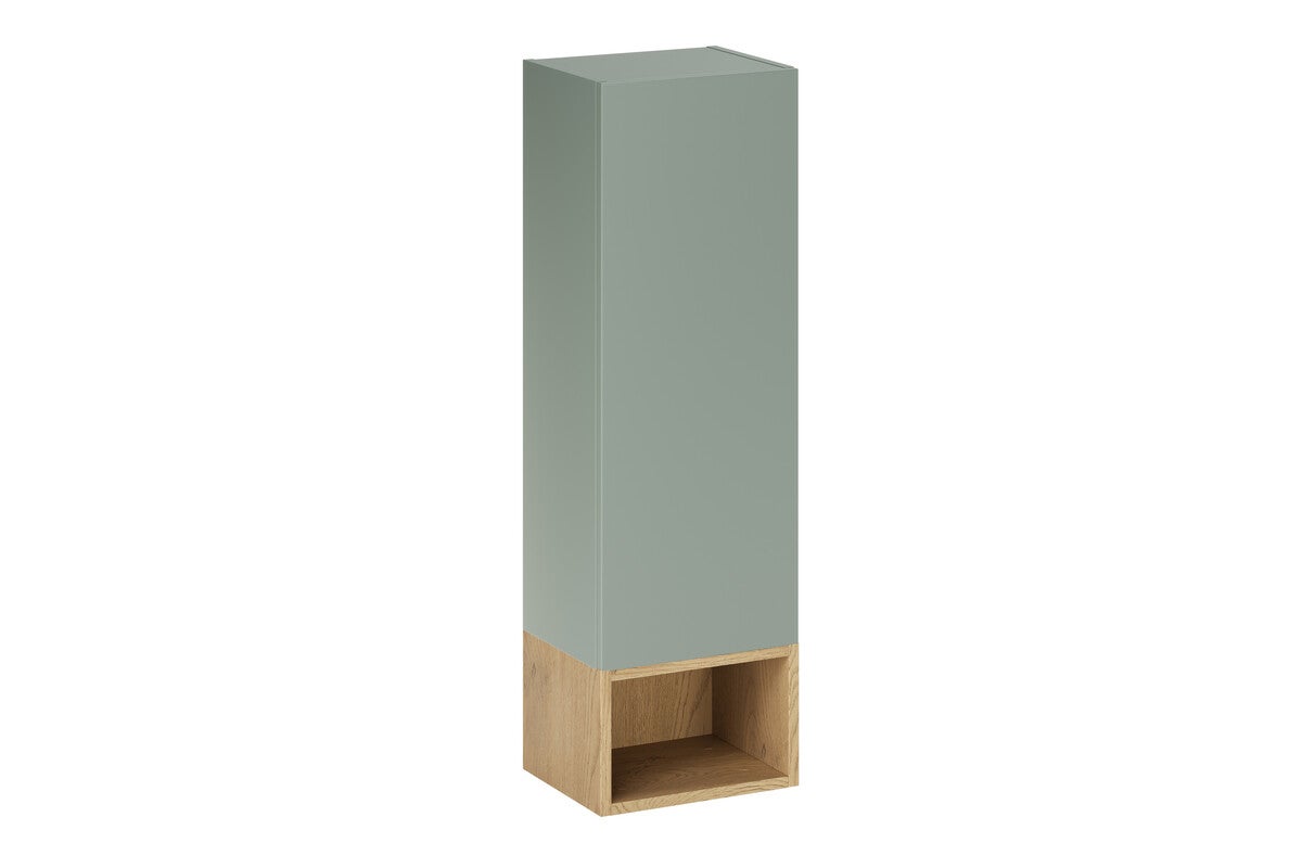 Półsłupek łazienkowy ASTER GREEN 30 cm zielony mat z regałem
