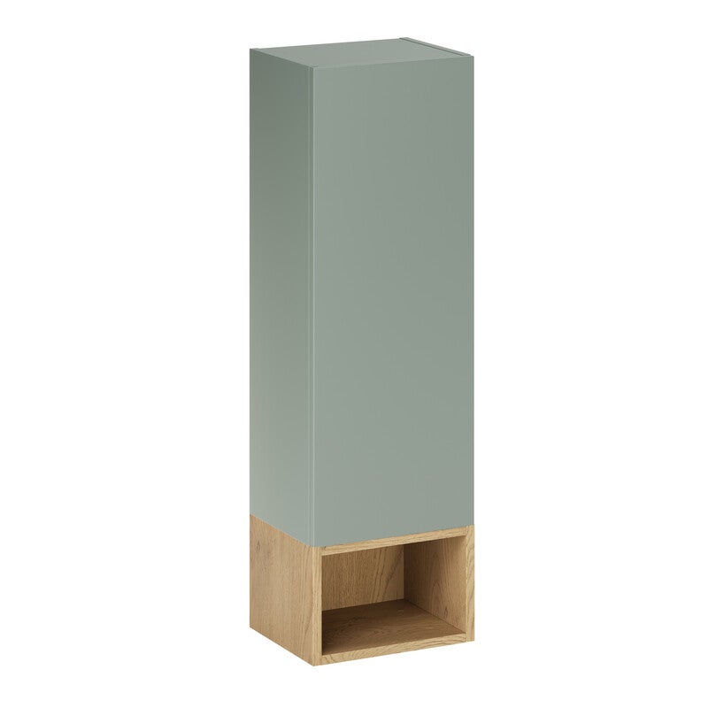Półsłupek łazienkowy ASTER GREEN 30 cm zielony mat z regałem