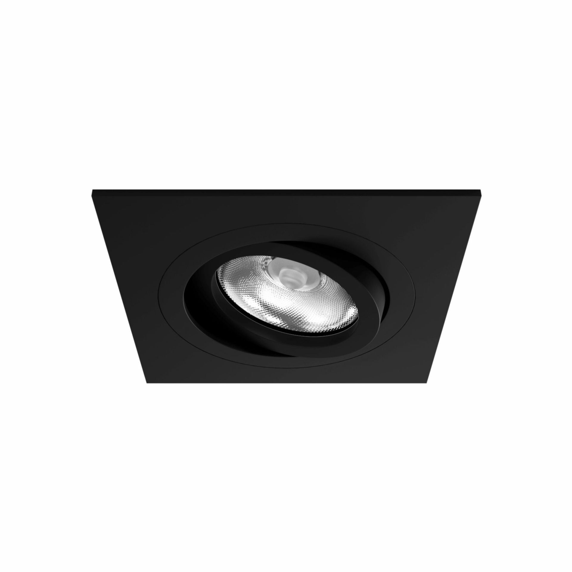 Reflektor wpuszczany LED Zio 50 mm GU10 matowy czarny, regulowany kąt nachylenia 45° i obrót 360°, IP20 do sufitów - Beneito & Faure