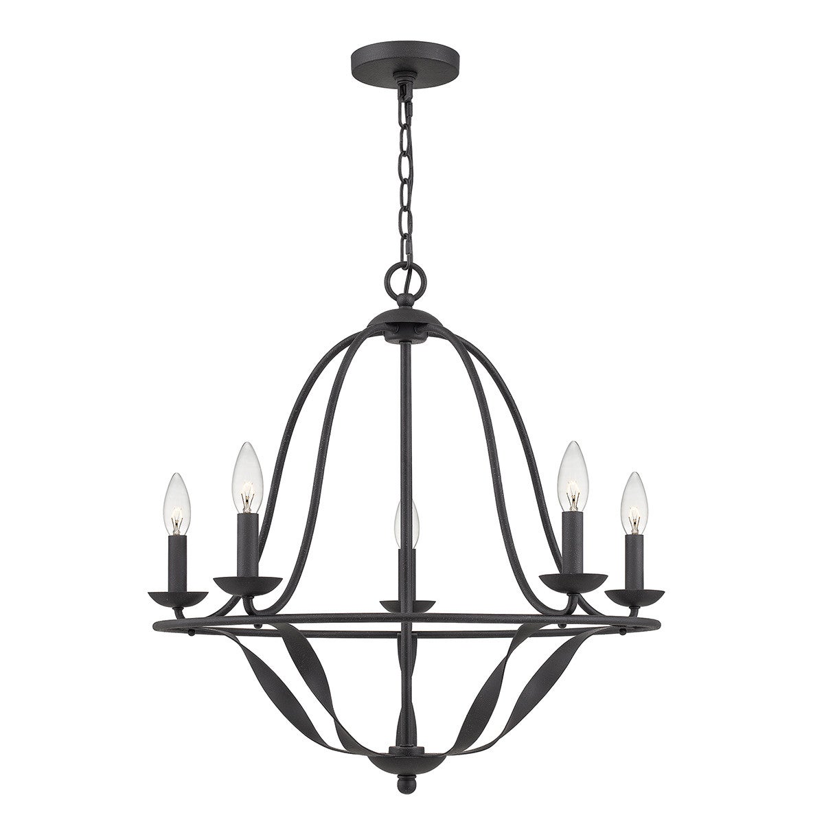 Chandelier Quoizel Acier Frêne gris