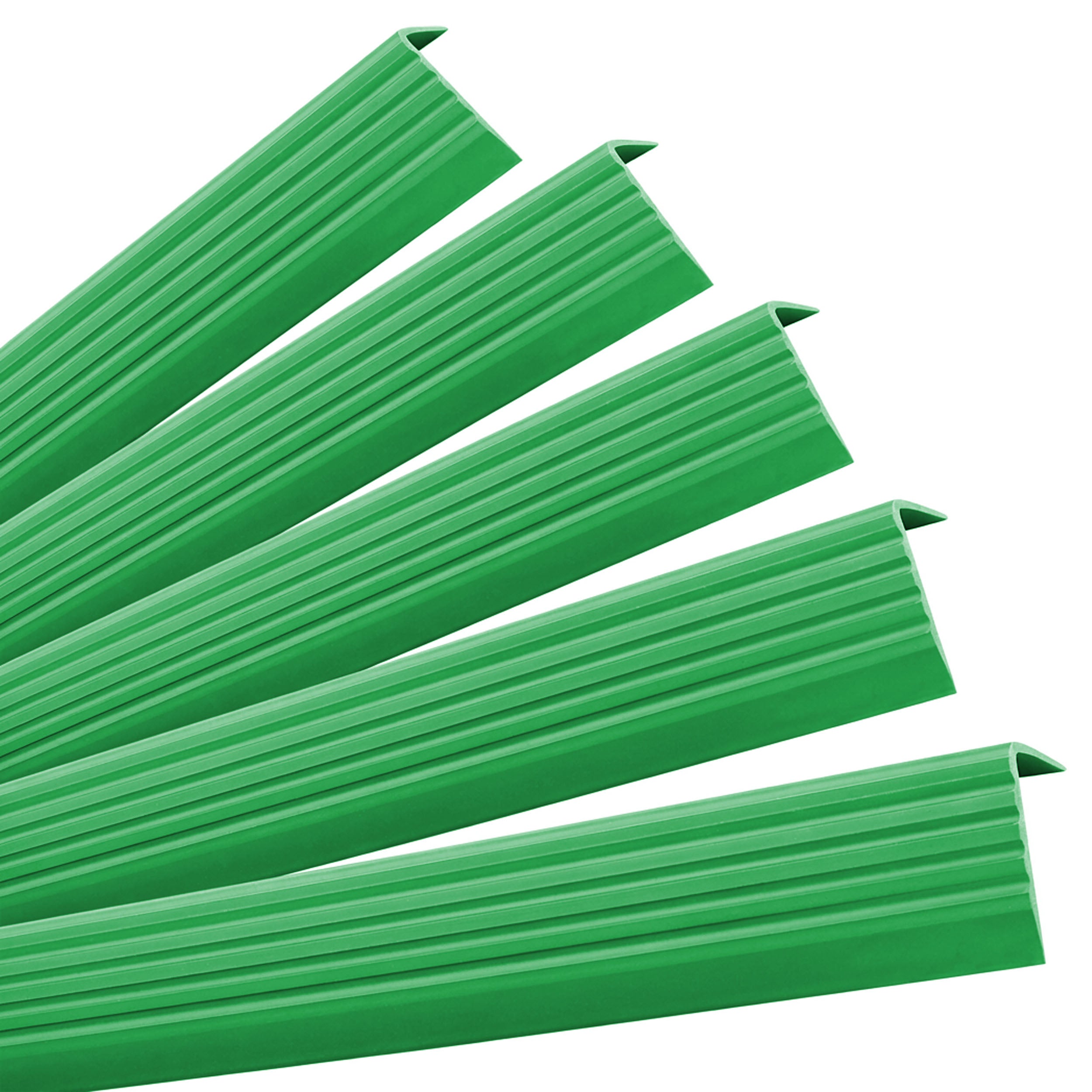 5x Profil schodowy PVC 40x25 mm - samoprzylepny, antypoślizgowy, 100 cm, zielony