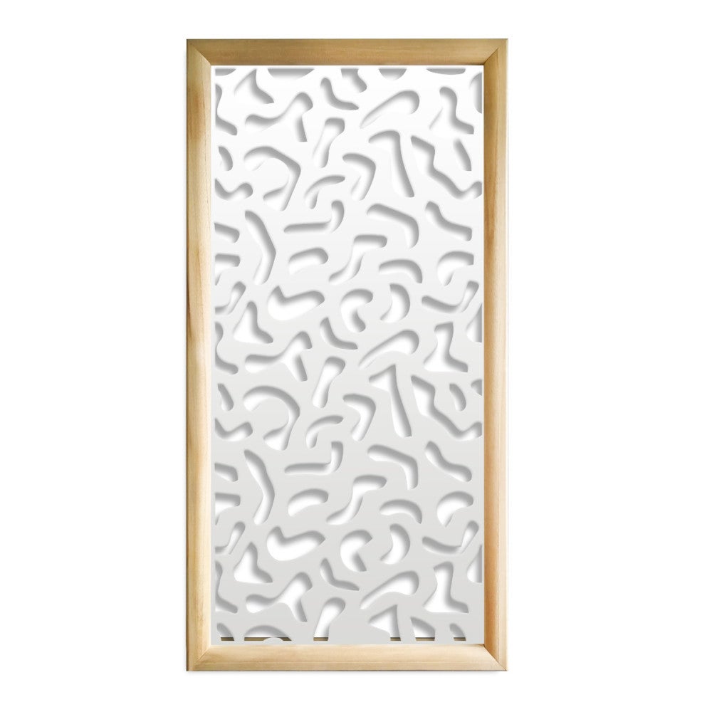 STAINS - Prostokątne moduły dekoracyjne z drewna i PCV - rozmiar 73x148 cm - grubość 64 mm - kolor wewnętrzny BIAŁY