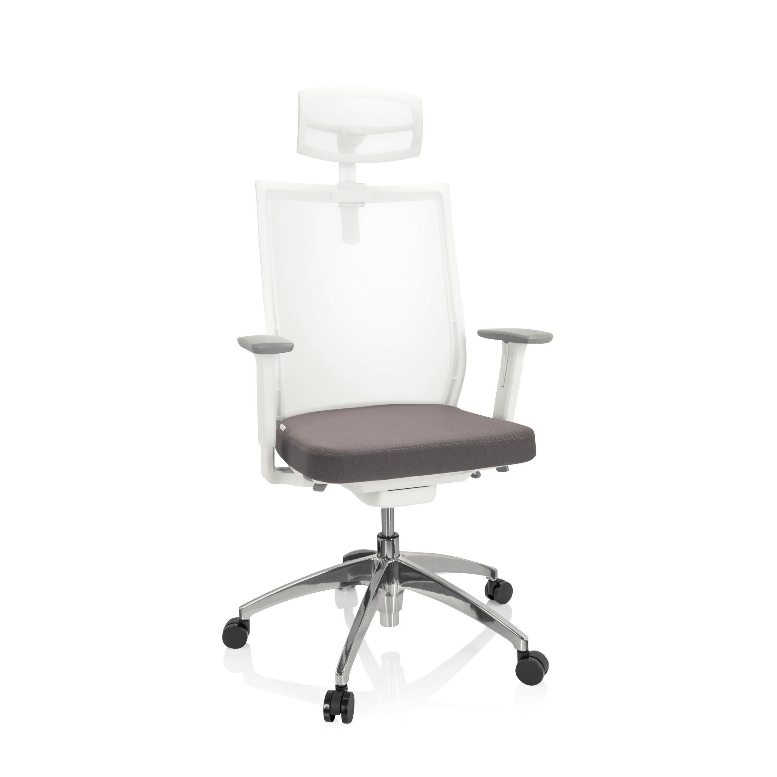 Profesjonalne krzesło biurowe ASPEN WHITE PRO Szary / biały hjh OFFICE