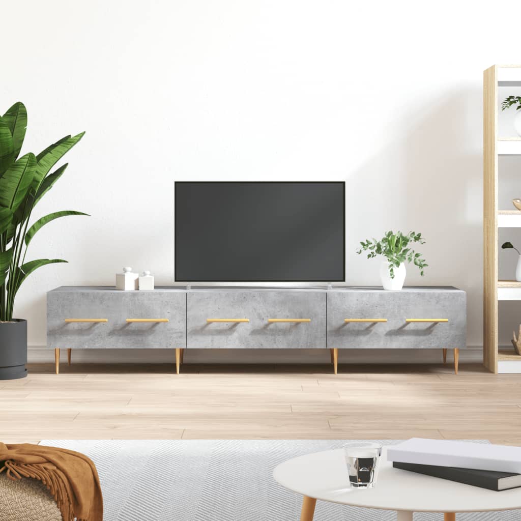 vidaXL Szafka TV, szarość betonu, 150x36x30 cm