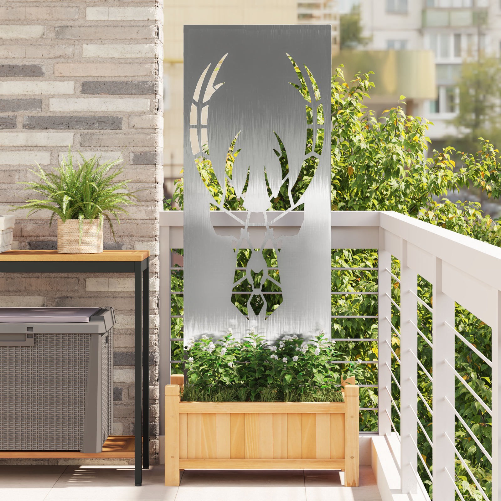 Ekran zapewniający prywatność w ogrodzie Srebrny 50 x 140 cm vidaXL