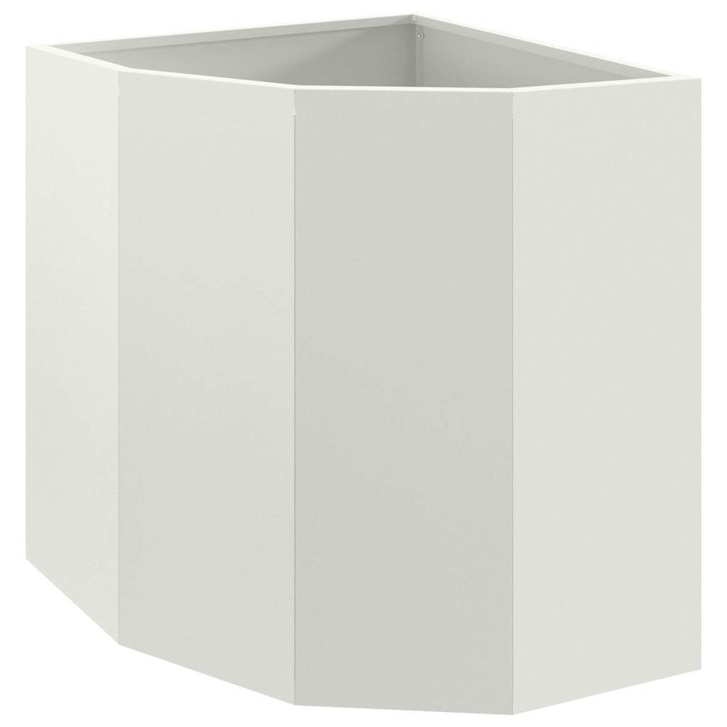 Doniczka Różnorożna Biały 45 x 45 x 50 cm Stal