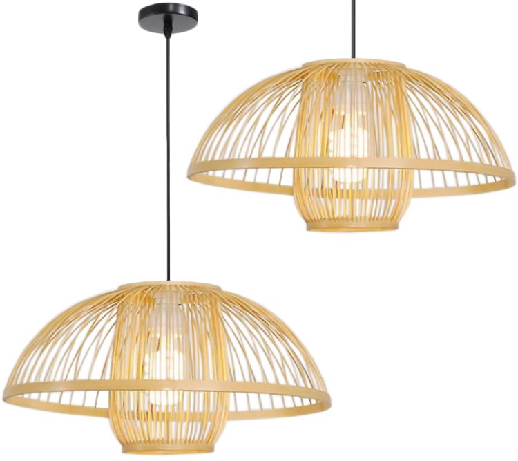 Lampa Sufitowa Wisząca Toolight App887-1Cp Natural Boho, Brązowy, 23X40X80Cm