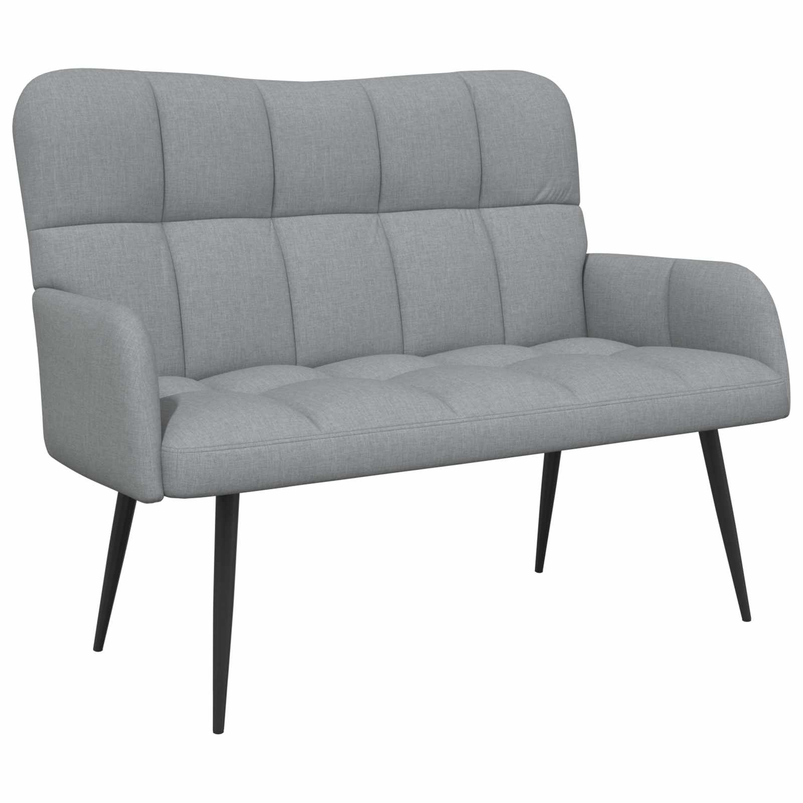 Sofa dwuosobowa jasnoszary 115 x 61 x 87 cm tkanina