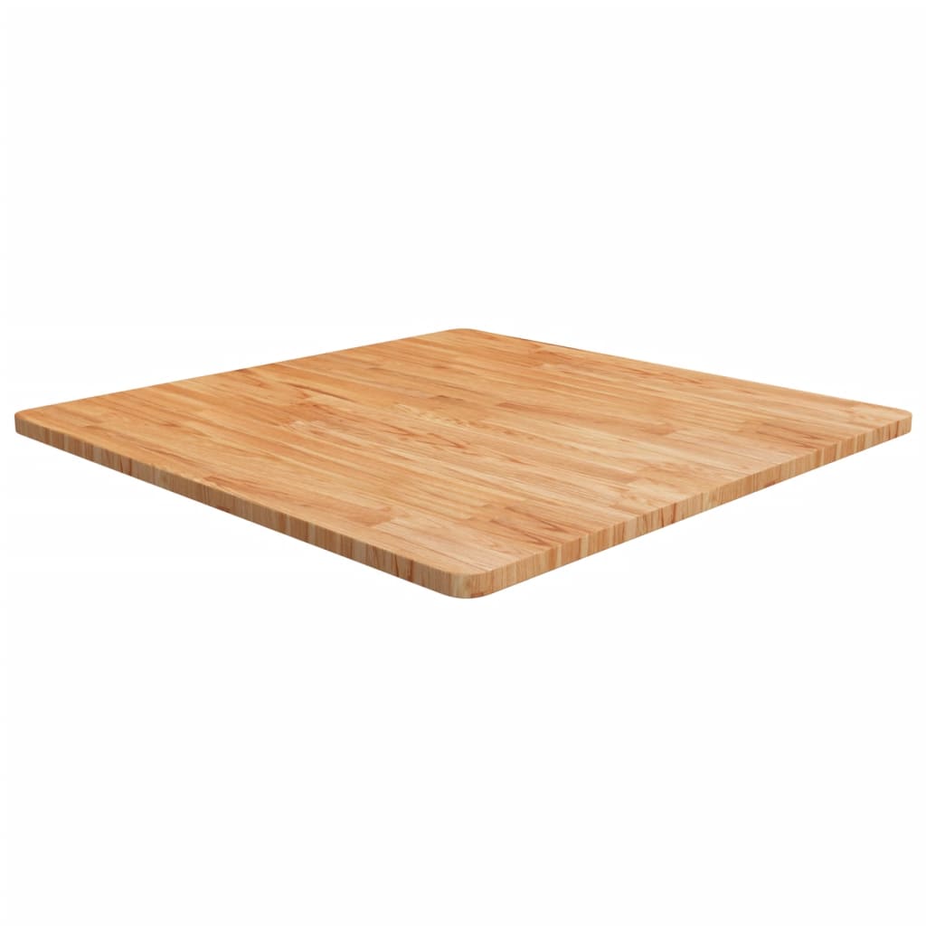 vidaXL Kwadratowy blat do stolika, jasnobrązowy, 90x90x2,5 cm, dębowy