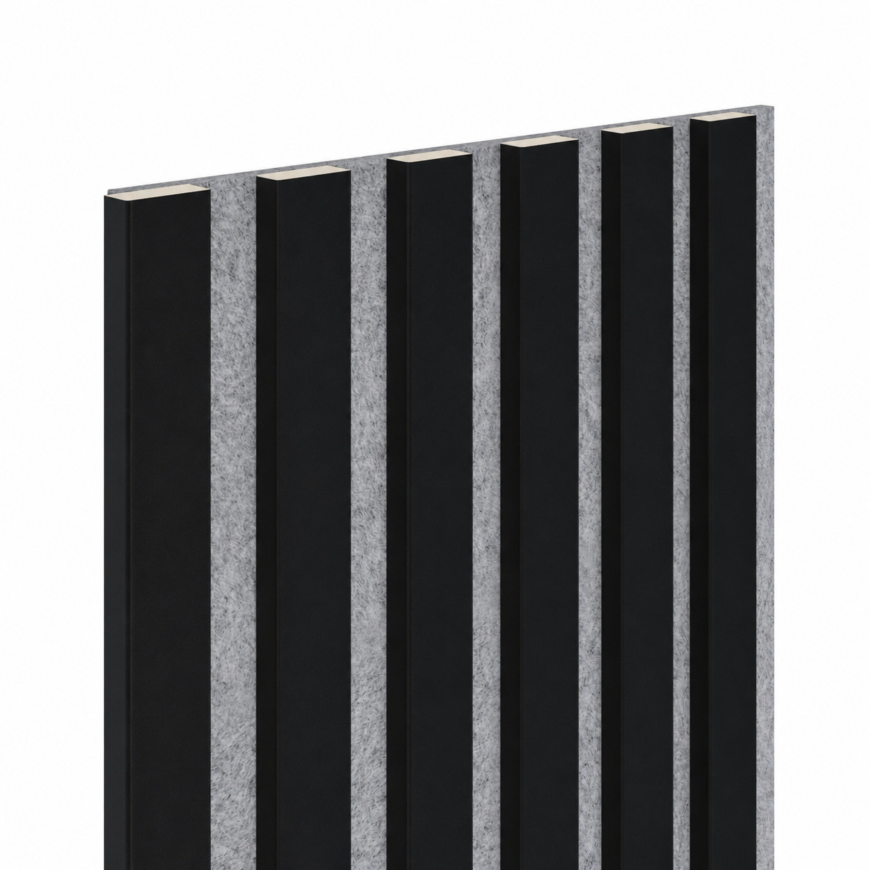 Lamel ścienny na szarym filcu 6L Marbet Design WOODLINE 270x30 cm Czarny mat 1 szt.