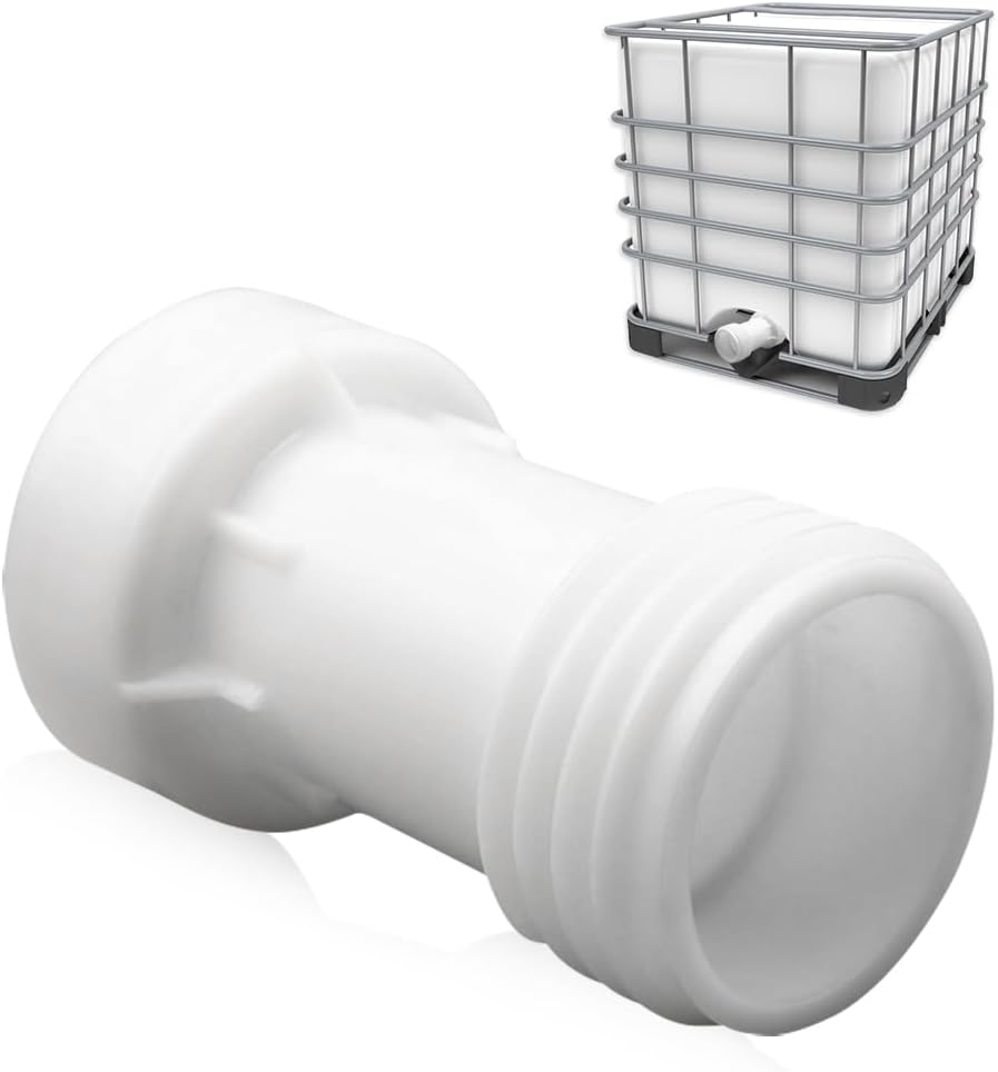 Akcesorium do zbiornika IBC, adapter IBC s60 x 6, przedłużka dystansowa, zawór 60 mm, zbiornik plastikowy 1000 l, gwint gruby, prosty, akcesorium s60