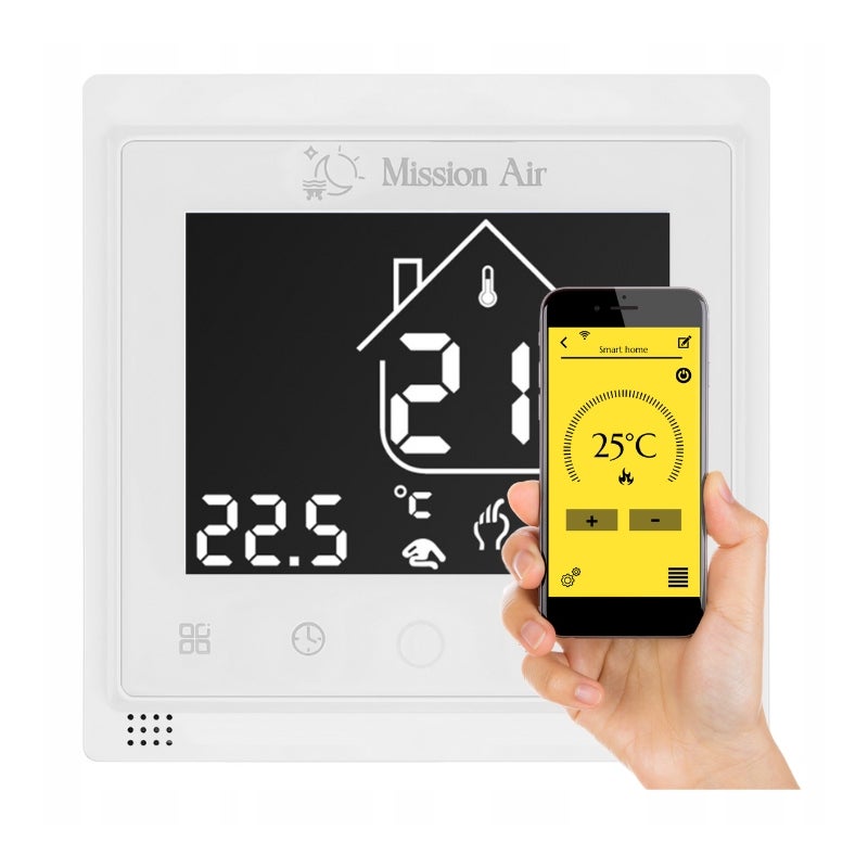 Zestaw folii grzewczych IR SILVER 160W 30m²,szer.50cm + Libra Biały