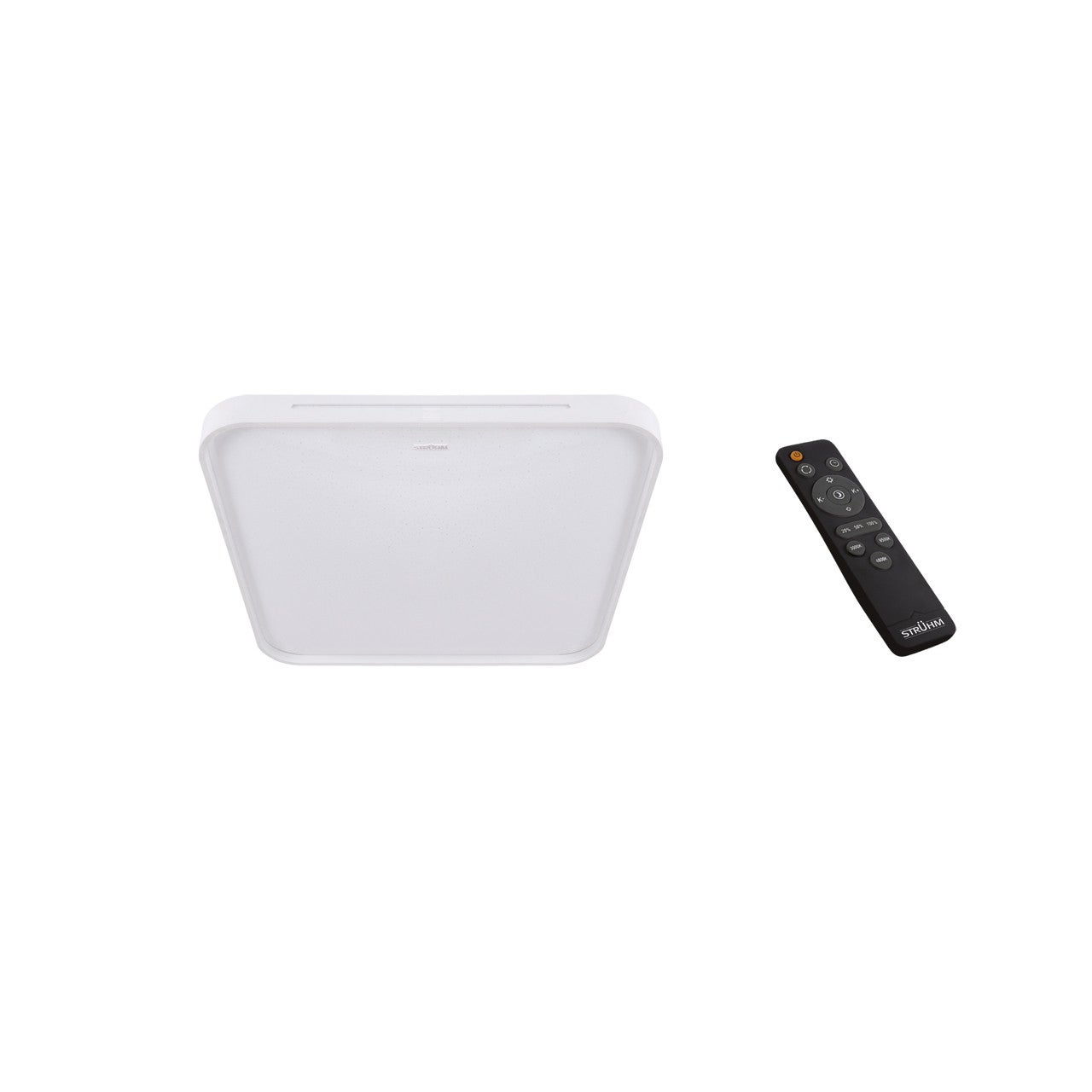 Plafon Wena kwadratowy biały LED 24W 3000K-6500K 2250lm z pilotem wym: 6,5 x 34 cm IP44 tworzywo sztuczne Struhm