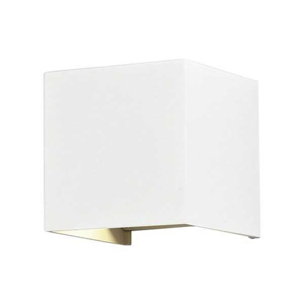 Designerski kinkiet LED 6W IP54 Kwadratowy - Biały Neutralny 4000K - 5500K / Biały - SILUMEN