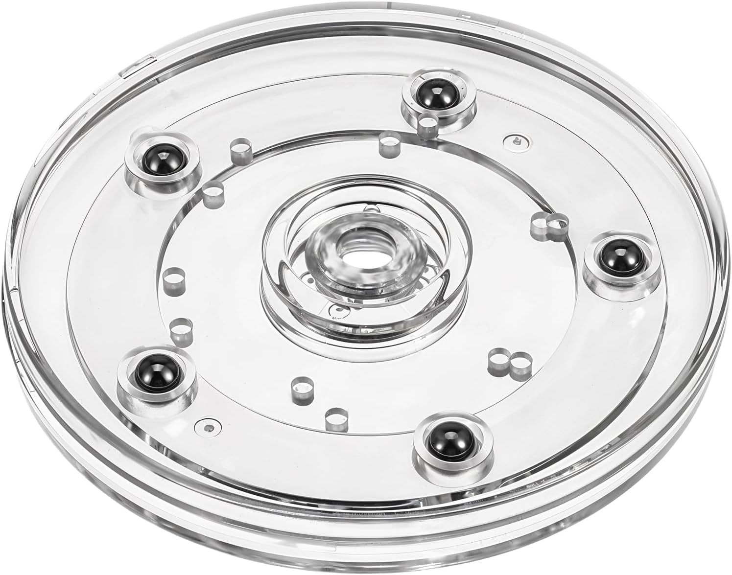 Okrągła tacka obrotowa akrylowa cm Mały Lazy Susan Mini tacka obrotowa Obrotowy organizer ciast tworzywa sztucznego Obrotowy pojemnik przechowywania