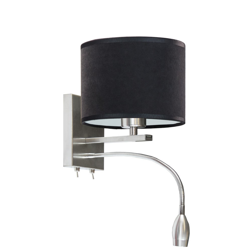 Kinkiet LED lampa ścienna lampa na ścianę z abażurem walec MOTO