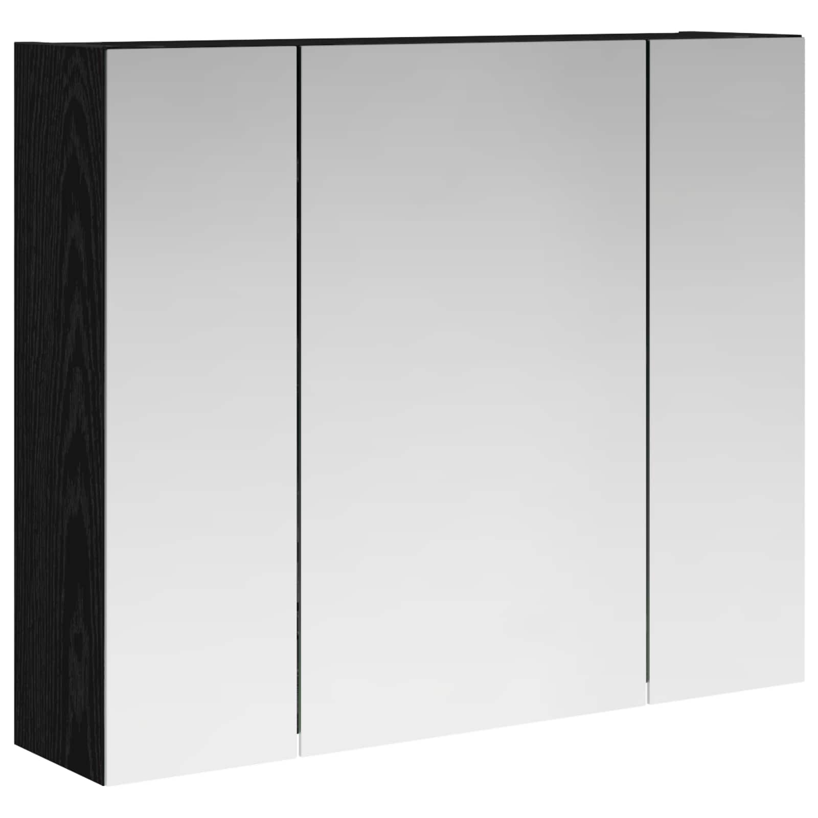 Szafka z lustrem do łazienki Czarny Dąb 60 x 14,5 x 50 cm