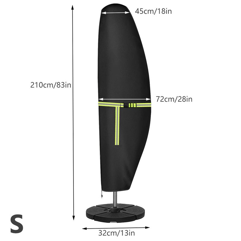 20% Pokrowiec na parasol wysięgnikowy 3PC420D Oxford w stylu bananowym do parasoli z masztem teleskopowym o wysokości 210 cm - Ogród Balkon