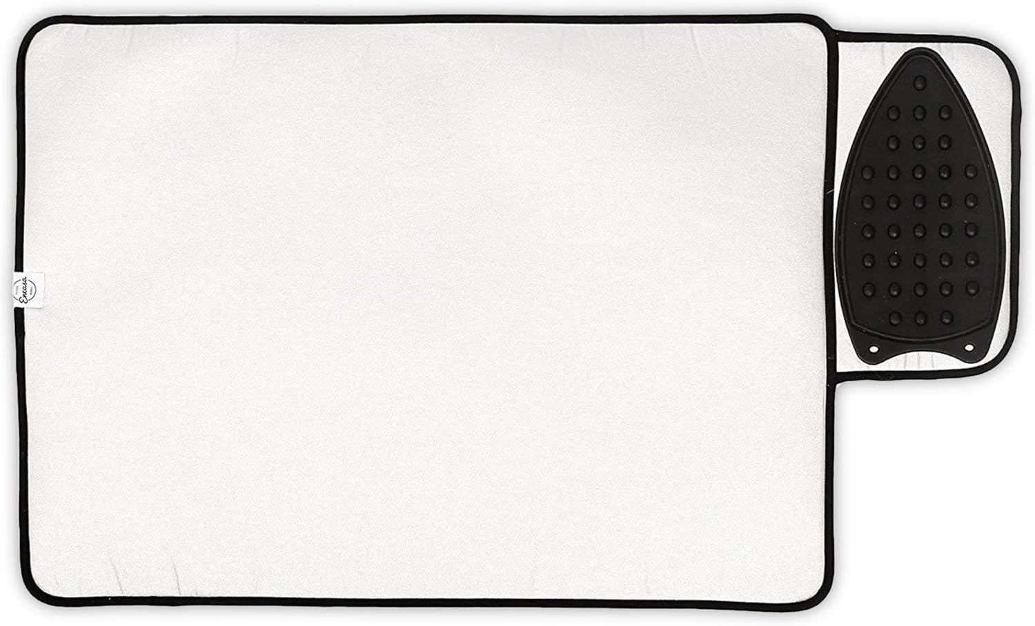 Mata do prasowania - metaliczny srebrny (duża 70x50 cm) z 5 mm piankową wyściółką i silikonową podstawką pod żelazko do prasowania parowego