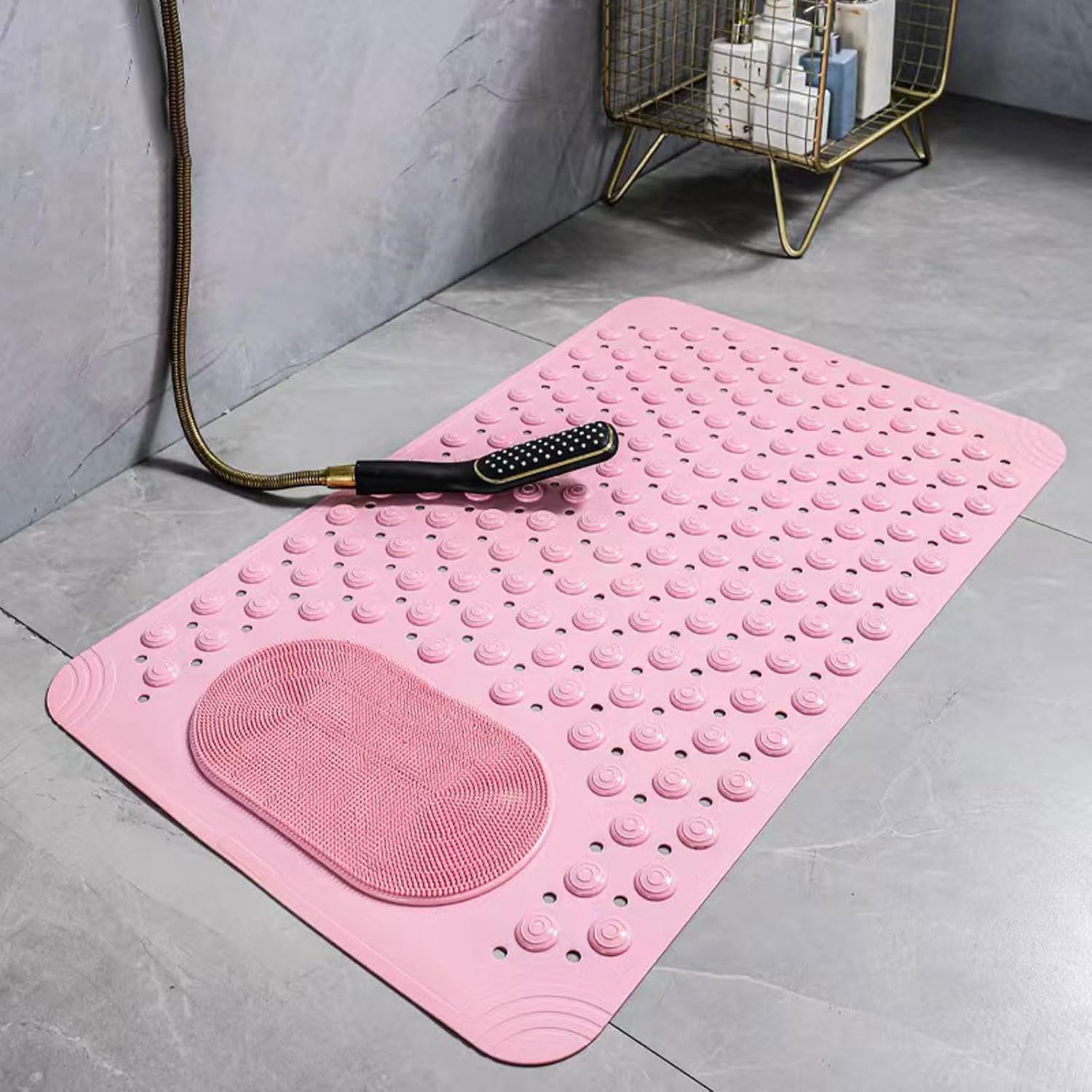 Różowa, miękka mata do masażu, wycieraczka, mata pod stopy, mata z PVC 50*80 cm, antypoślizgowa