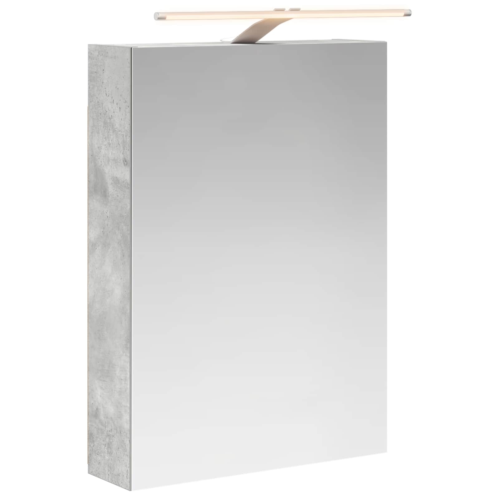 Szafka z lustrem do łazienki Betonowy szary 50 x 14,5 x 70 cm
