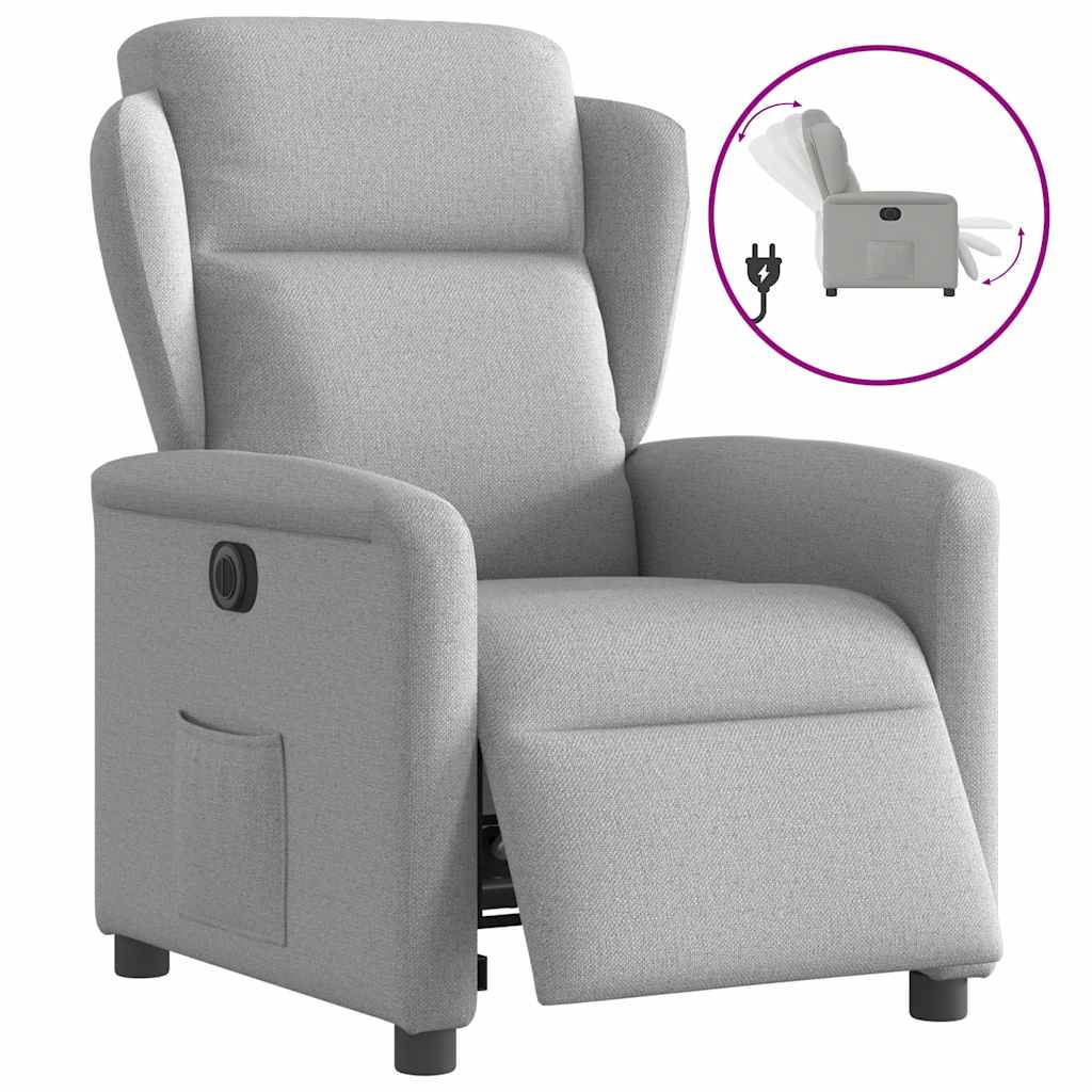Elektryczny fotel rozkładany Cloud Grey Fabric