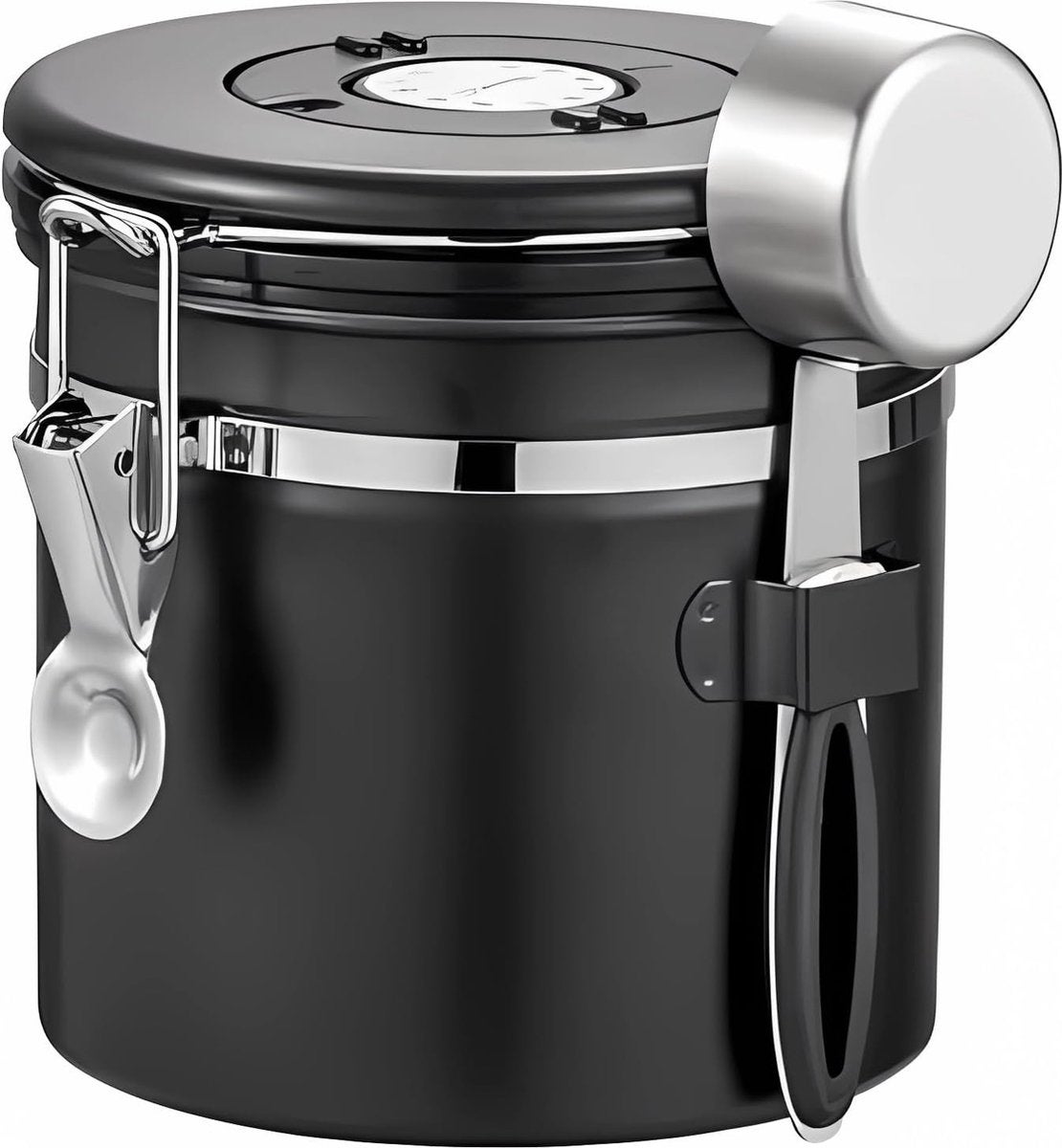 Pojemnik do przechowywania kawy, hermetyczny słoik, 1200 ml, z miarką i daktylatorem, na herbatę, mąkę, cukier, ziarna kawy