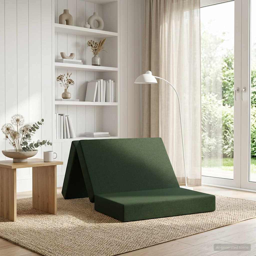 Składana Sofa Łóżko 80 x 67 x 45 cm Ciemnozielony vidaXL