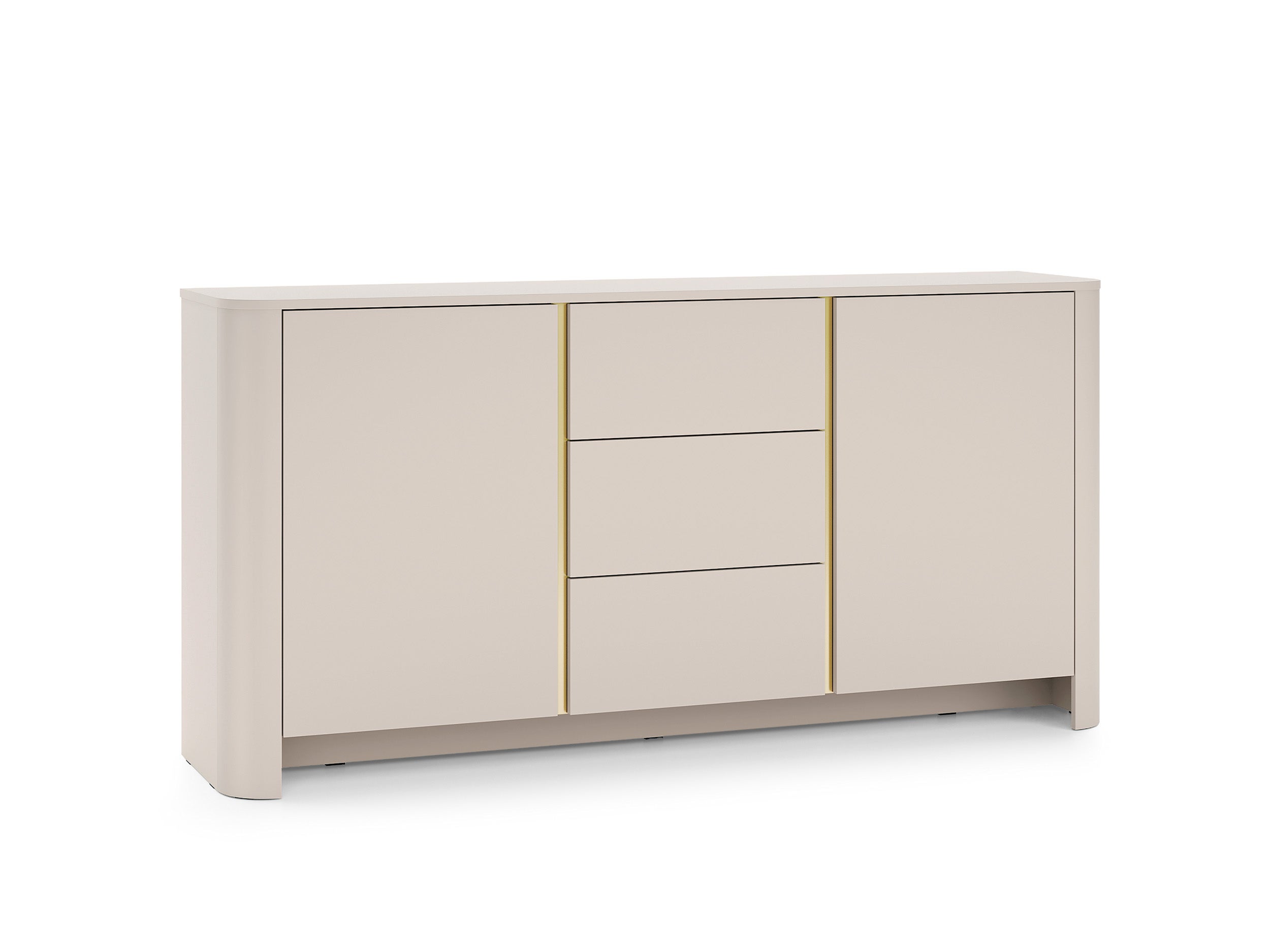 Komoda Cashmere, 168 x 39 x 84 cm | Nowoczesny mebel o zaokrąglonych krawędziach