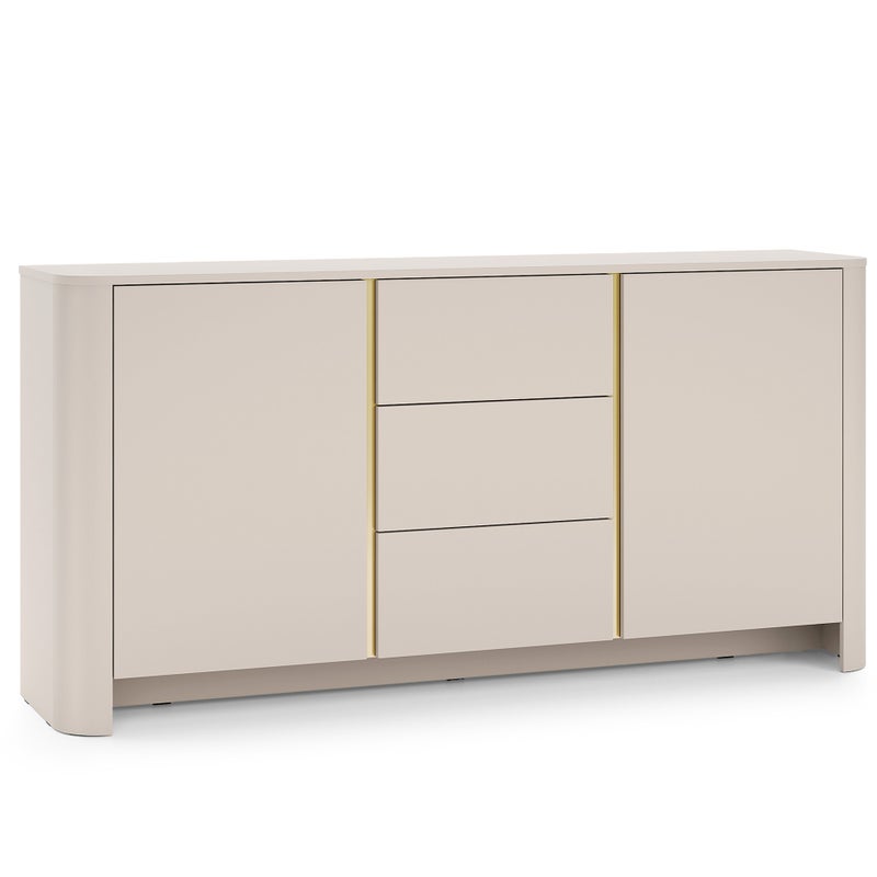 Komoda Cashmere, 168 x 39 x 84 cm | Nowoczesny mebel o zaokrąglonych krawędziach