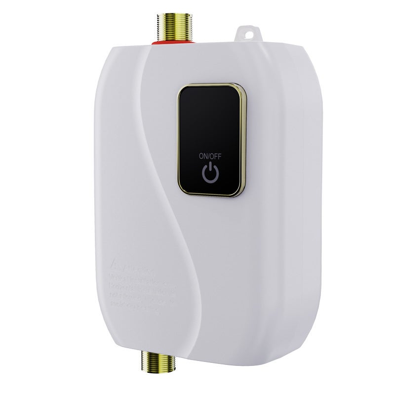 Przepływowy podgrzewacz wody pod zlewem - 220 V 3500 W - mały przepływowy podgrzewacz wody - odpowiedni do kuchni i łazienek w kamperach - biały