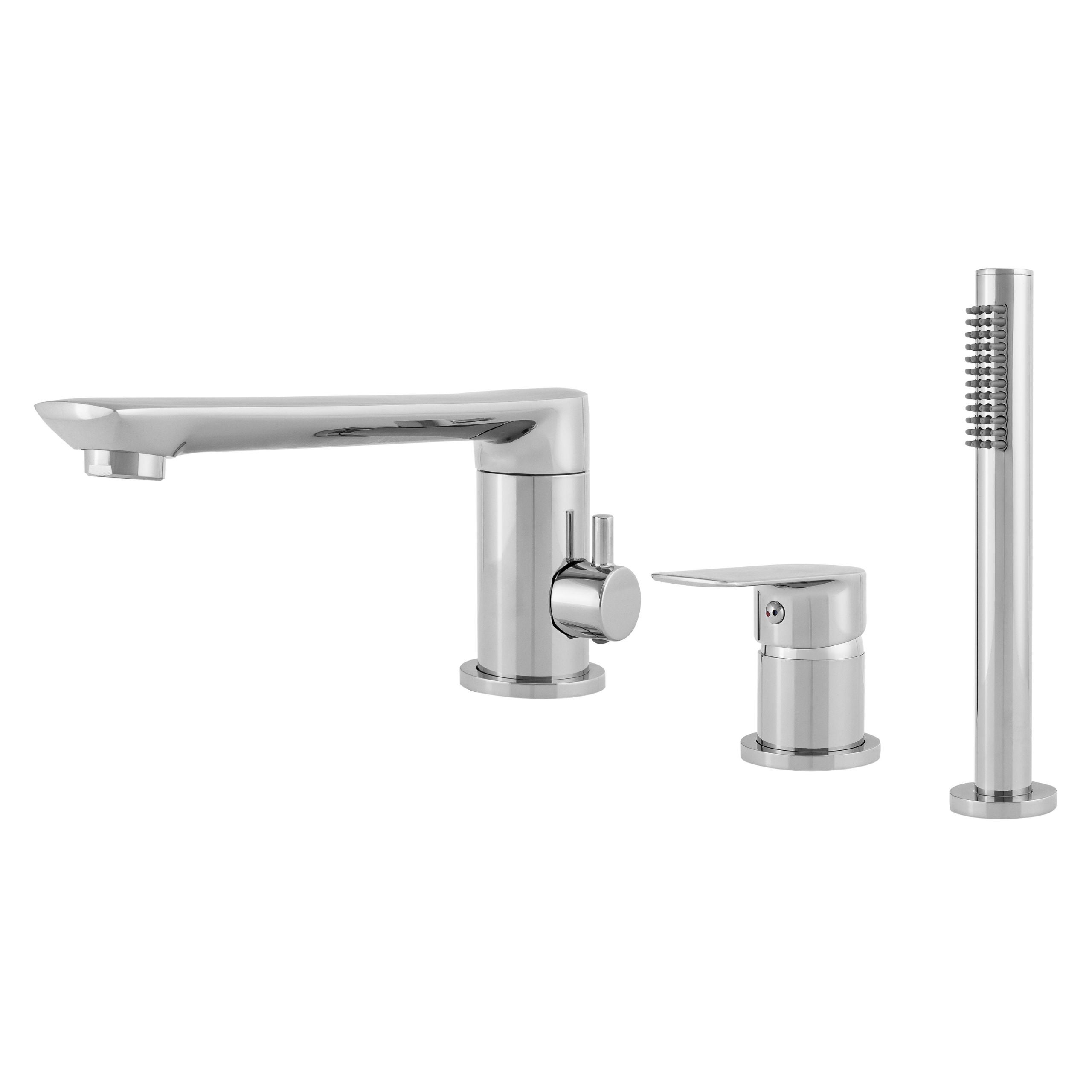 BATERIA WANNOWA 3-OTWOROWA NAWANNOWA STOJĄCA CHROM