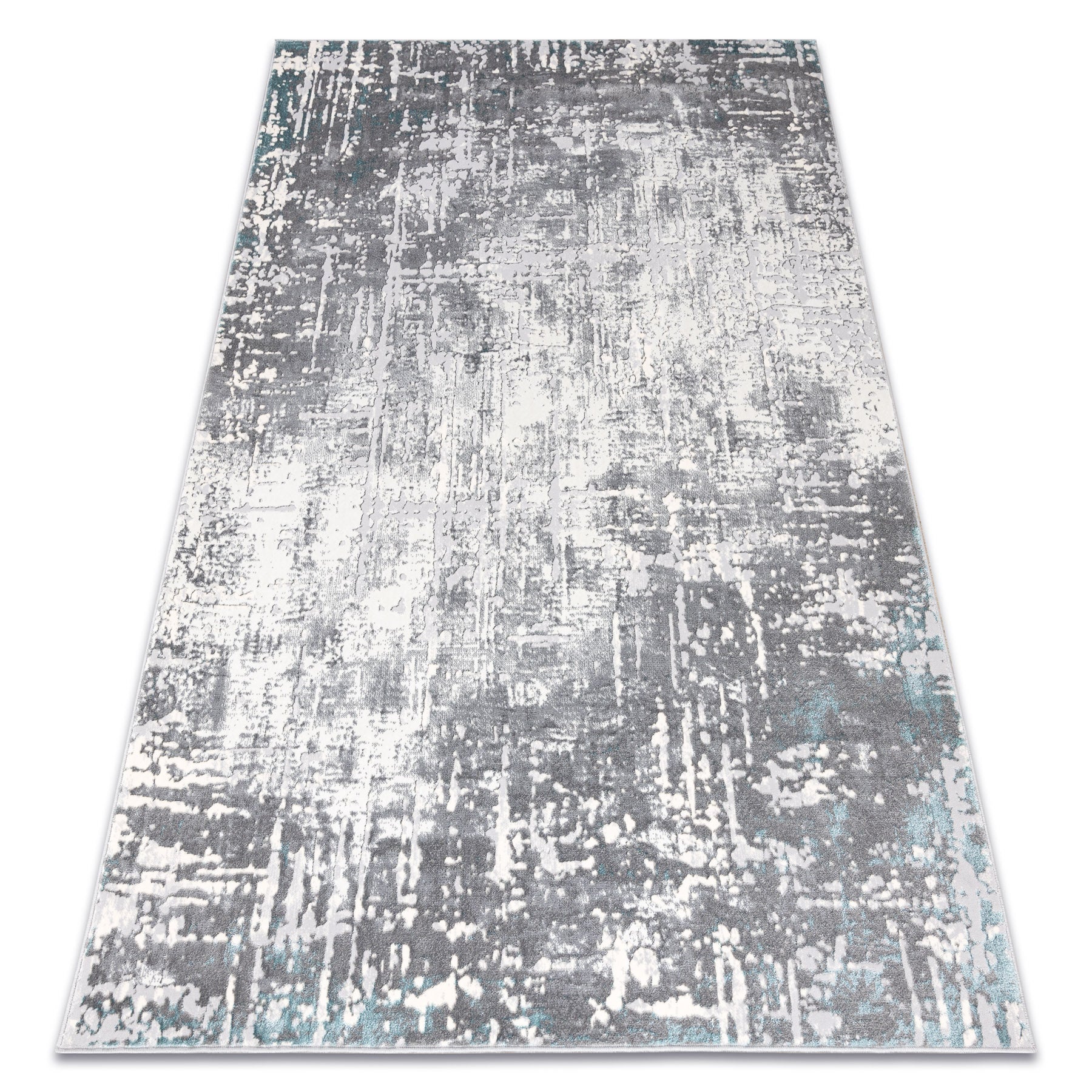 Dywan CORE W9782 Przecierany - Strukturalny, dwa poziomy runa, kość słoniowa / szary 120x170 cm
