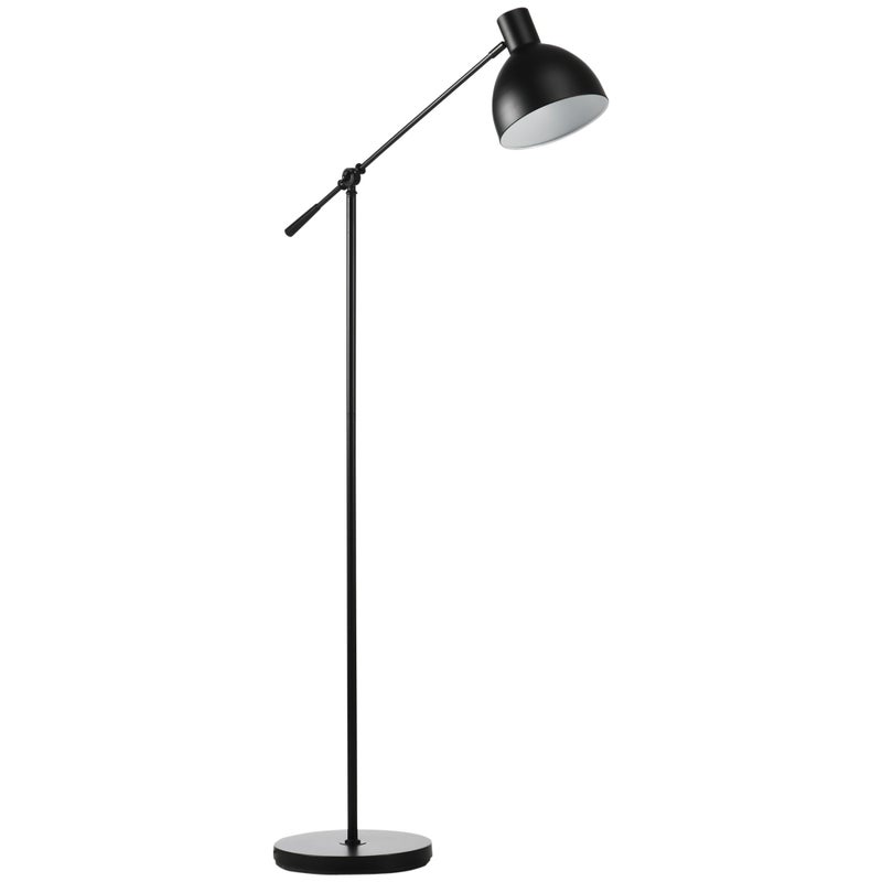 Lampa podłogowa w stylu industrialnym, regulowana wysokość, włącznik nożny; 30 cm x 30 cm x 131 cm, czarna