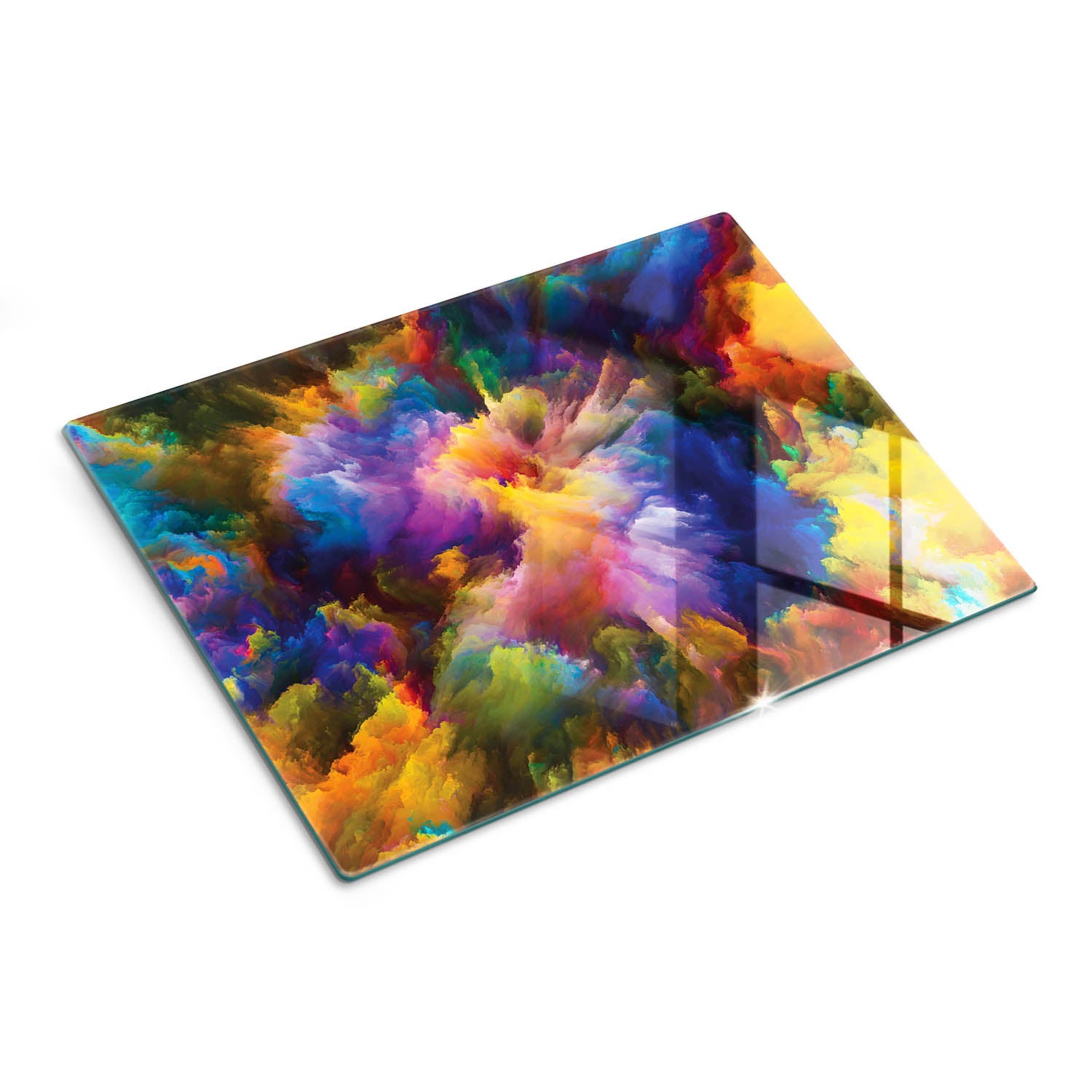 Szklana deska do krojenia szkło hartowane dekoracyjny nadruk - Eksplozja Kolorów - 30x40 - Tulup