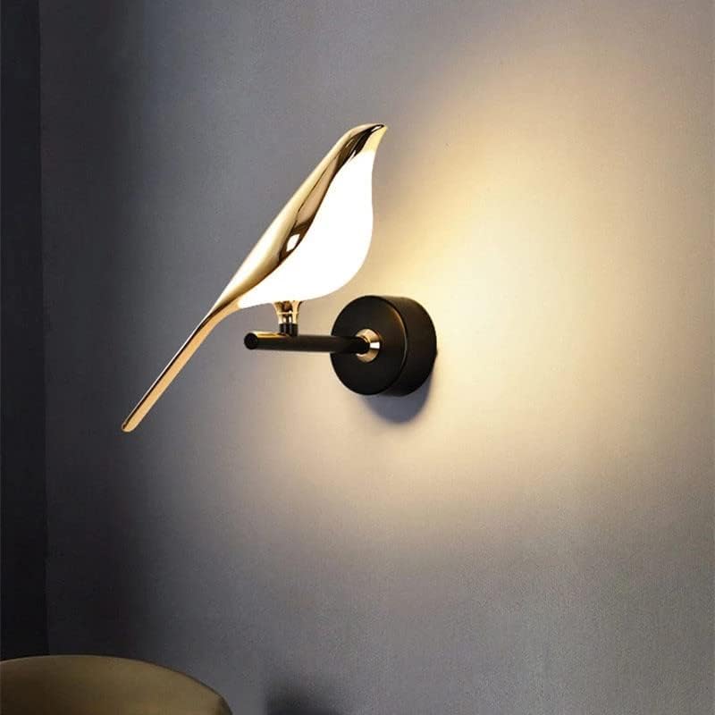 Lampa ścienna LED Magpie do salonu Tło telewizora Światło ścienne Luksusowy hotel Sypialnia Lampka nocna Prosta kreatywna czerwona lampa ścienna do