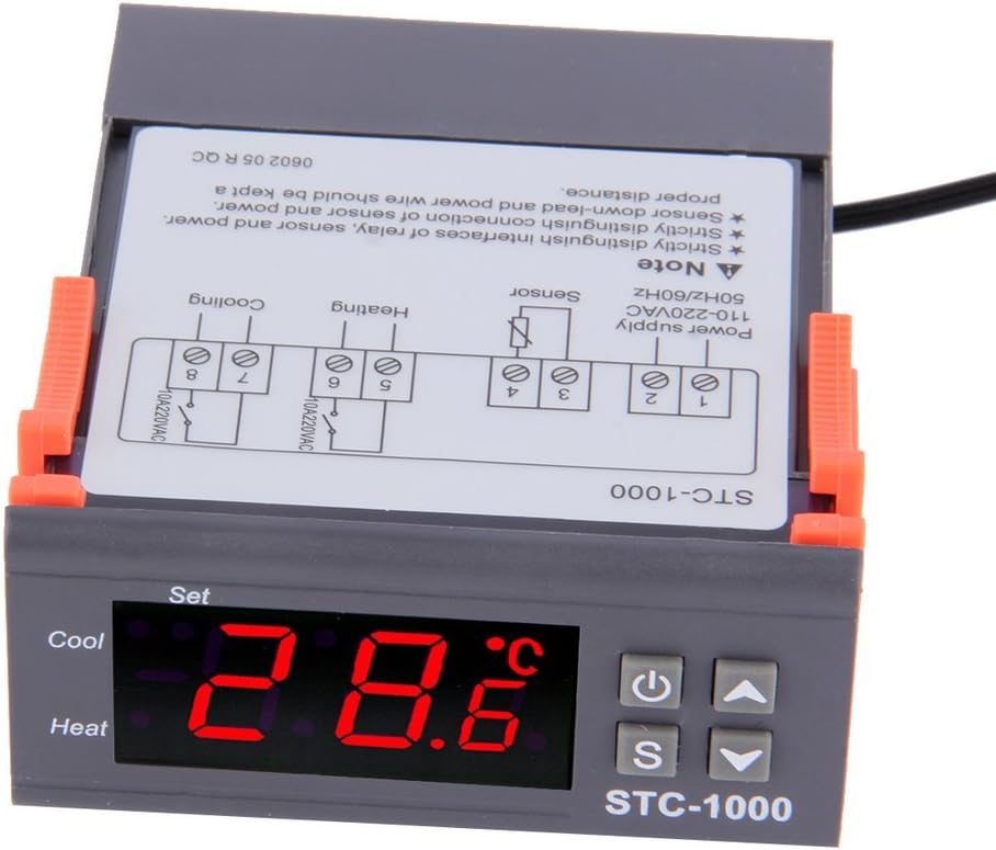 Cyfrowy termostat wielofunkcyjny STC-1000 220 V z czujnikiem