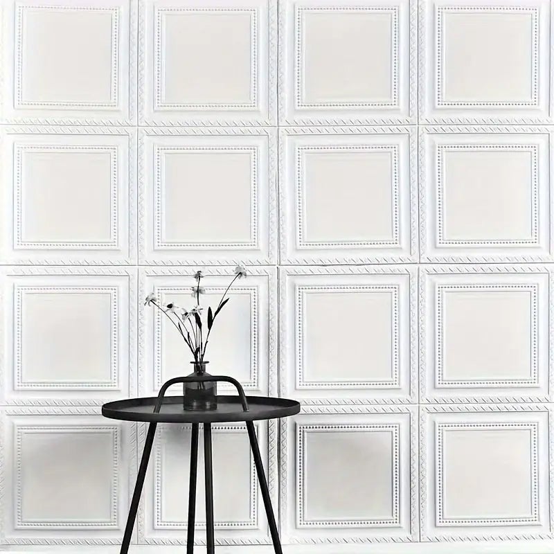 10 Naklejek Ściennych 3D 70x70cm Samoprzylepna i Wodoodporna Tapeta Ścienna, Idealna do Sypialni, Salonu, Sufitu, Elegancki i Trwały Wystrój