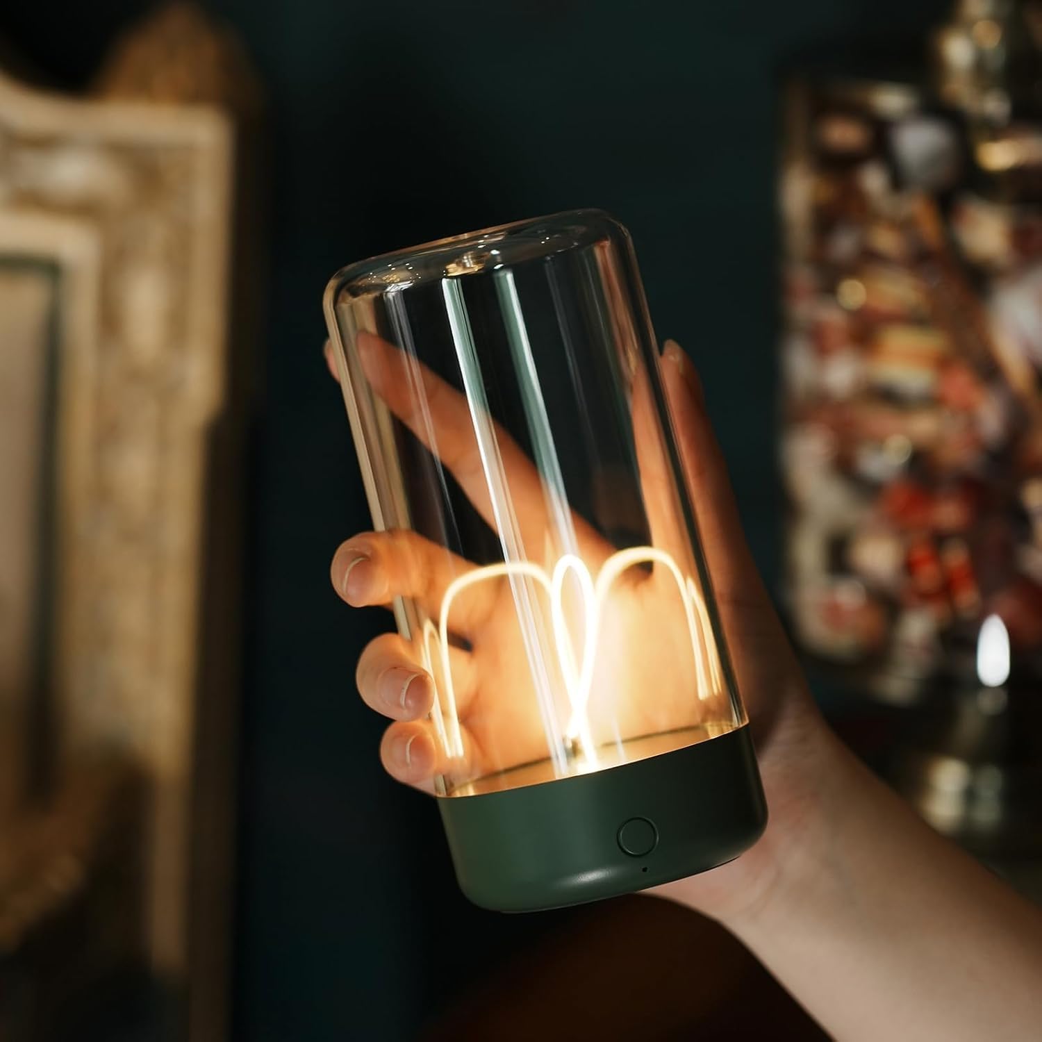 Mini Lampa Stołowa Minimalistyczna Bezprzewodowa, Do Ładowania – Przenośna, Wyjątkowe Oświetlenie Atmosferyczne, do Domowego Biura i Dekoracji