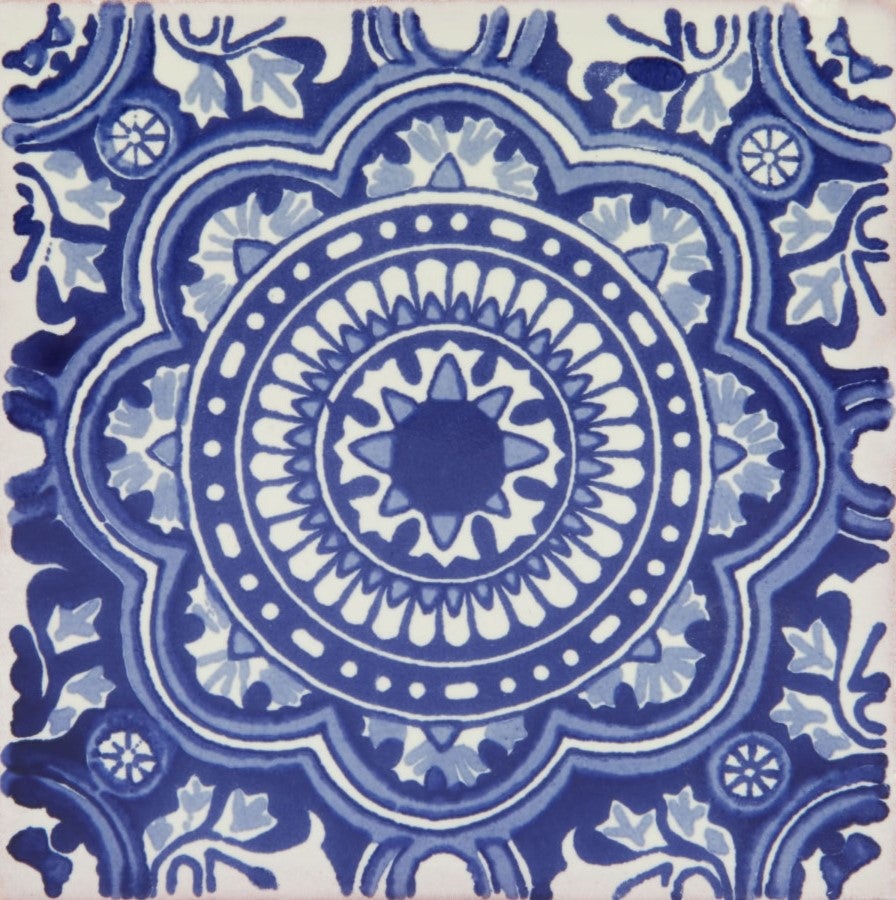 Meksykańskie płytki ceramiczne Roseton – 30 unikalnych dekoracyjnych płytek ściennych z motywami 10,5x10,5 cm do łazienki, prysznica, kuchni