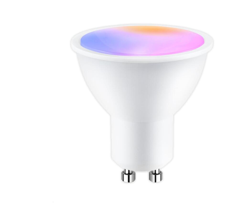 1 szt. GU10 Inteligentna żarówka WiFi 5 W 400 lm RGB LED 2700 K-6500 K Kompatybilna z Alexa/Google Home, zdalne sterowanie aplikacją, sterowanie głoso