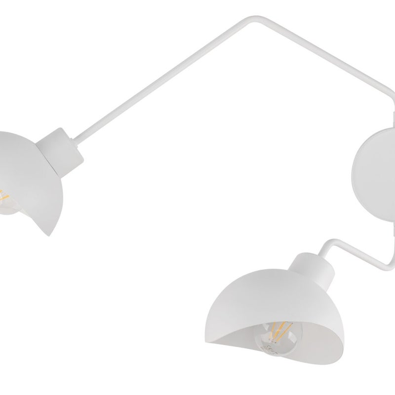 Kinkiet ścienny dekoracyjny podwójny ruchomy biały na wysięgniku Roy 2xE27 15W Sigma Lighting