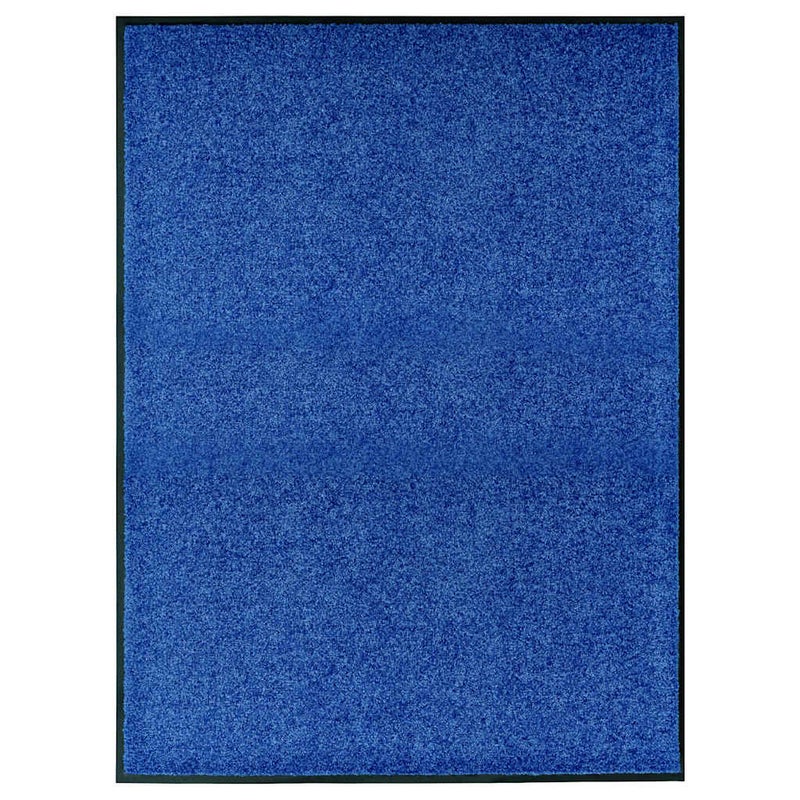 Wycieraczka Tuftowana 90x120 cm Niebieska Antypoślizgowa Zmywalna do Domu