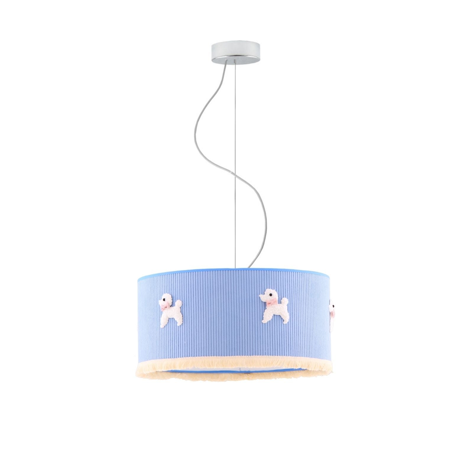 Lampa sufitowa żyrandol lampa wisząca z abażurem walec 40 cm PUPPY