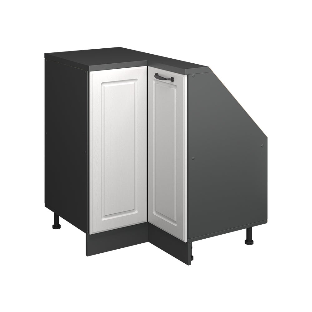 Vicco Szafa skosna Szafka narożna Rion, Biały dworek/antracyt, 75.6 x 81.6 cm z 1 drzwiami
