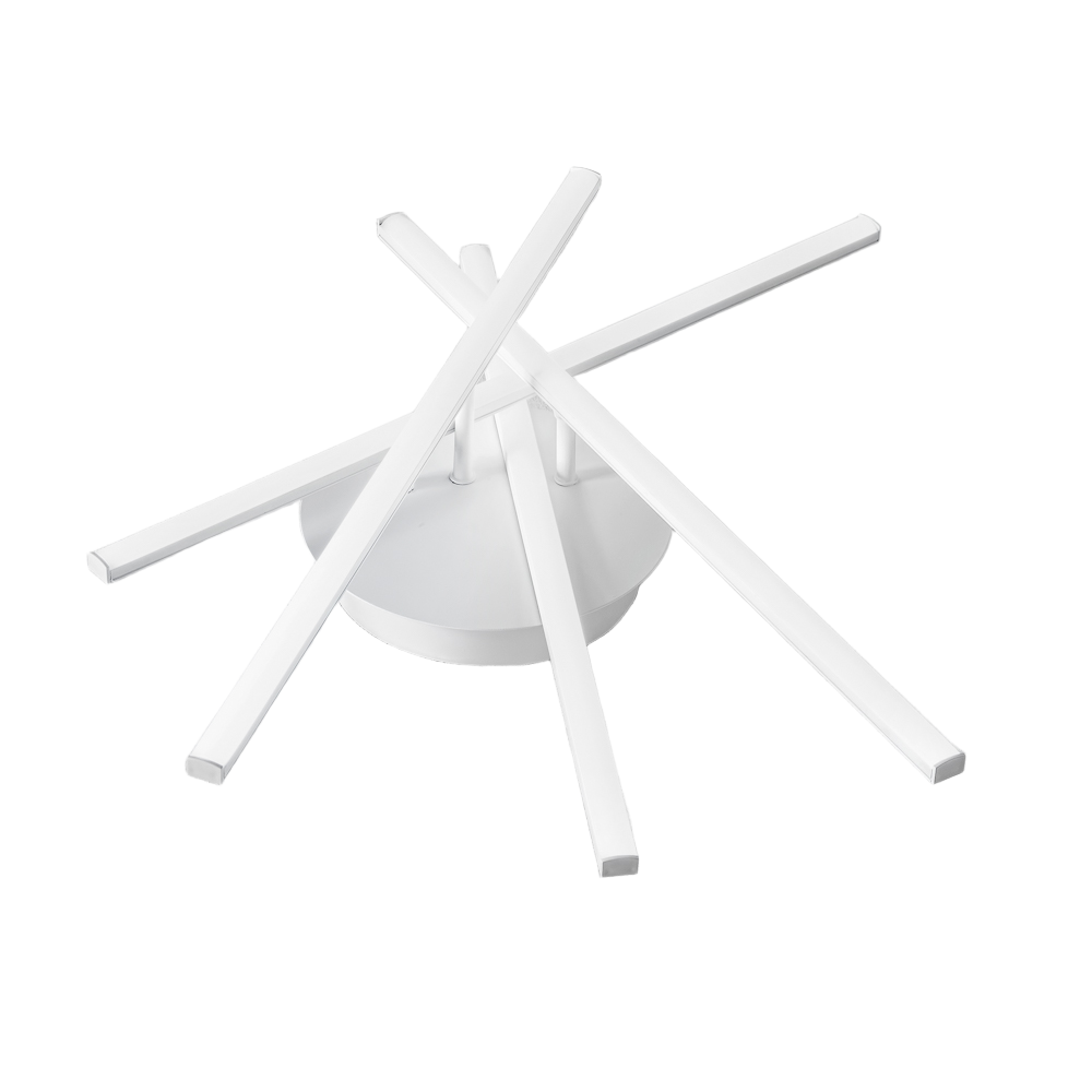 Nowoczesna lampa sufitowa LED Tullia 40W, 2200lm, światło naturalne 4000K, biały geometryczny wzór, aluminium i silikon, IP20, zintegrowana dioda LED