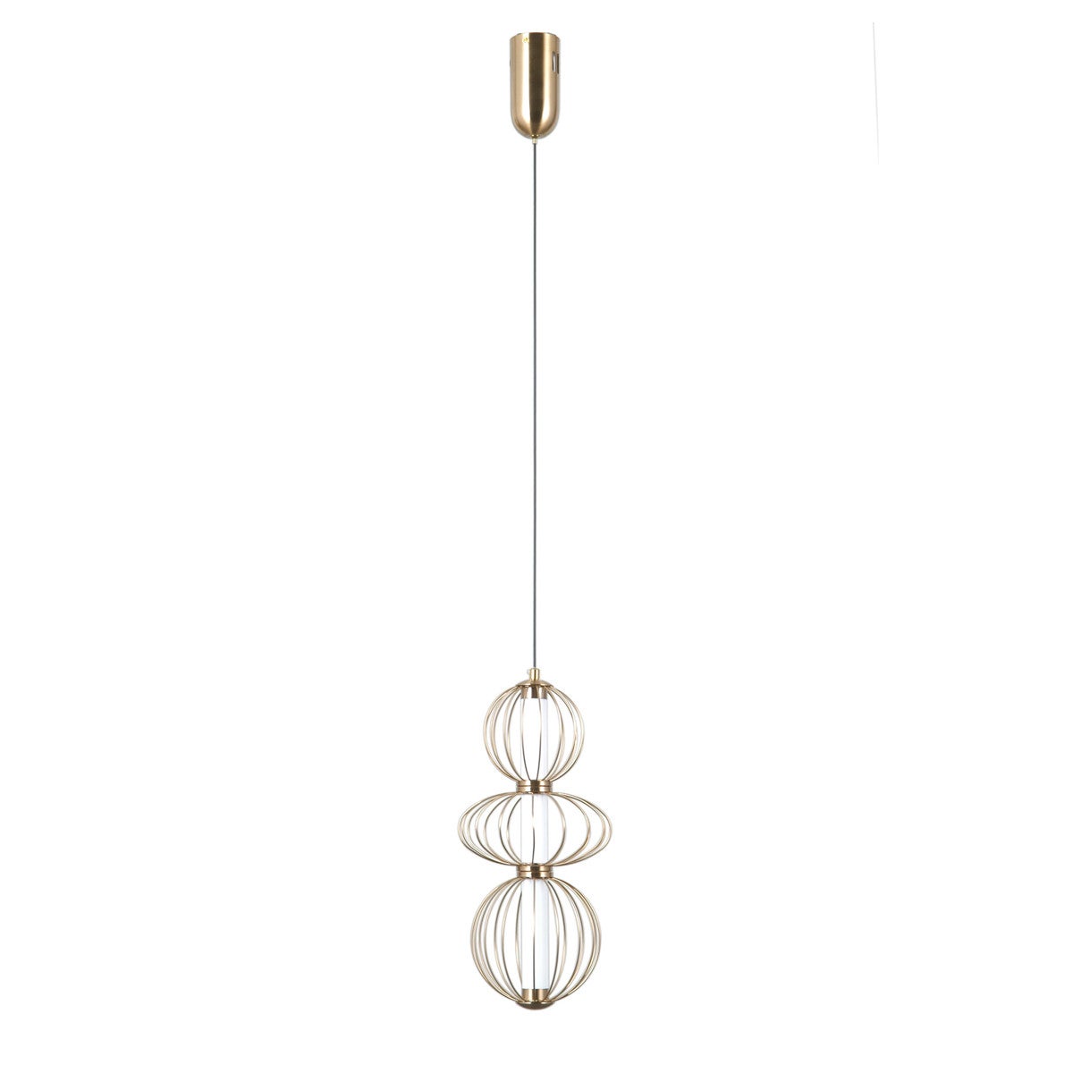 Lampa wisząca RABEL LED 10W Ciepła biel 713lm złota wym: 120 x 18 x 18 cm Italux