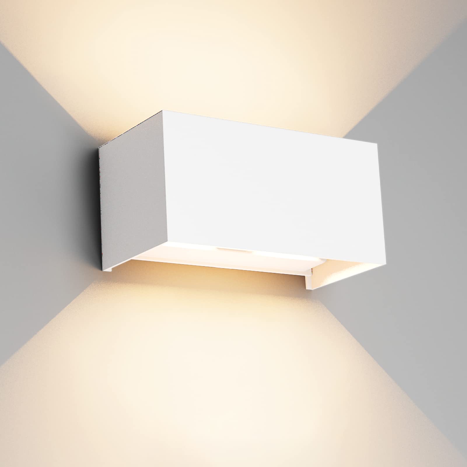 Kinkiety LED 24 W do wnętrz/na zewnątrz, regulowana wiązka światła góra/dół, kinkiet 3000 K, IP65