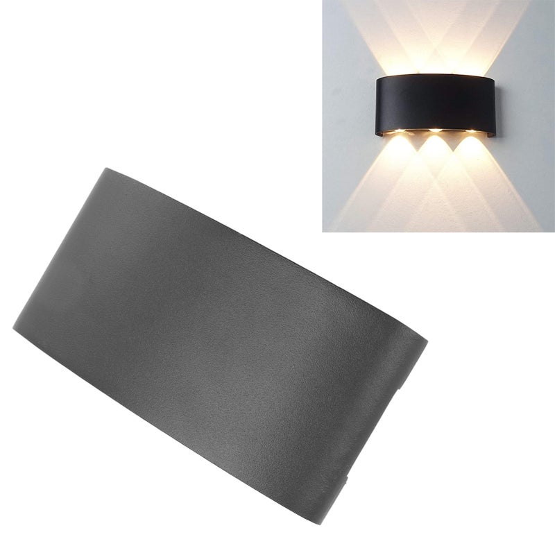 Wodoodporna wewnętrzna lampa ścienna LED 3000K, ciepła biel, do balkonu, alejki, na dziedziniec, 6W 85-265V